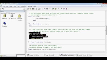Sampling techniques in SAS