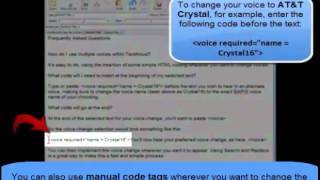 Changing Voices in TextAloud 3
