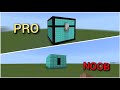 what chest will a noob build and a pro player in Minecraft. v2