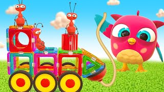 Hop Hop the owl plays with toys for kids. Baby videos \& baby cartoons for kids.