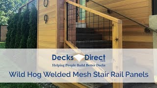 Welded Mesh Stair Rail Panels By Wild Hog Railing