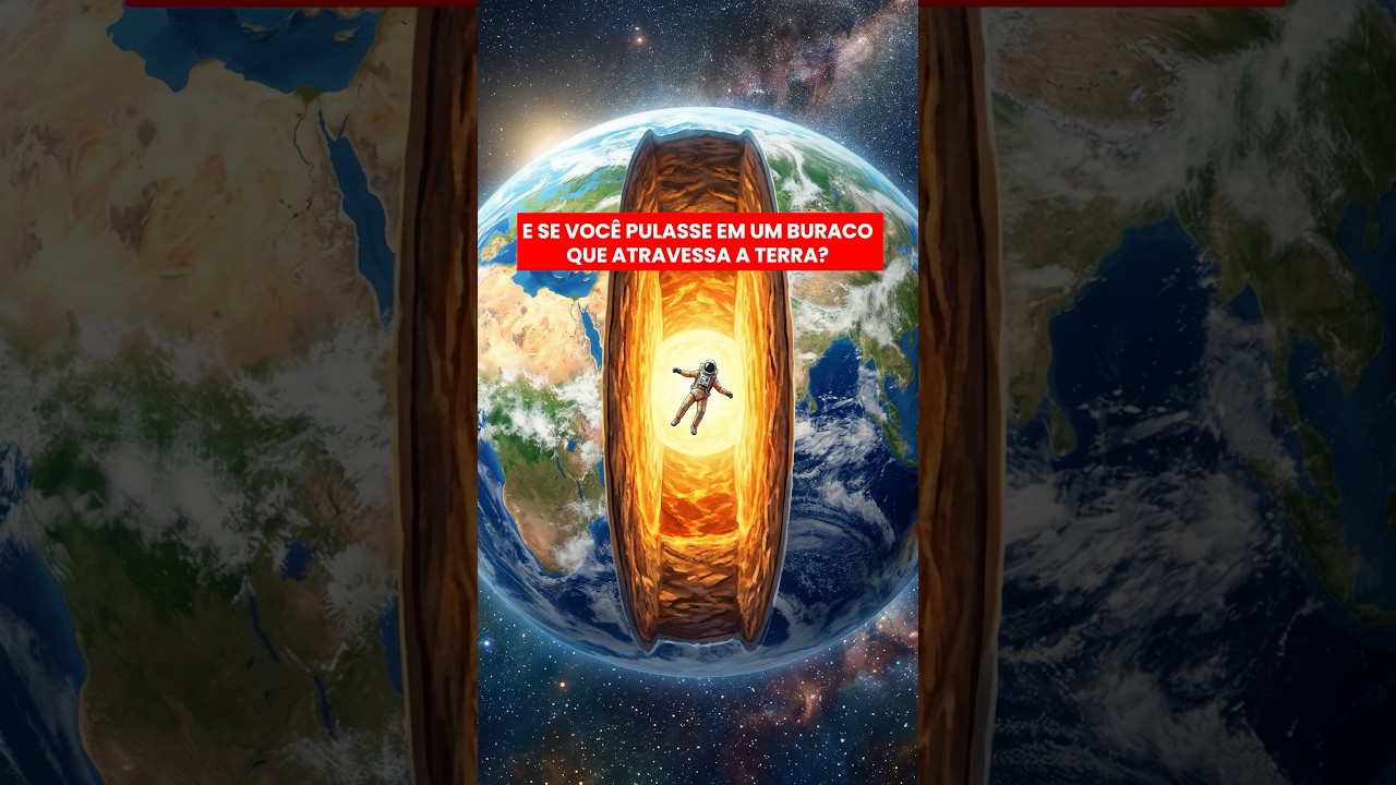O que aconteceria se você pulasse em um buraco que atravessa a terra #curiosidades #ciência #fatos