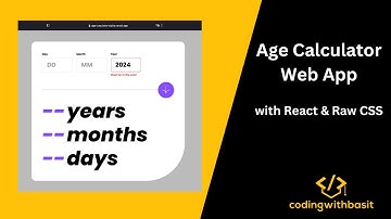 Age Calculator Web App | React | CSS Design | Raw CSS | Elegant CSS | Frontend Mentor Challange