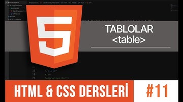 Html Ders 11 - Tablo Oluşturma table