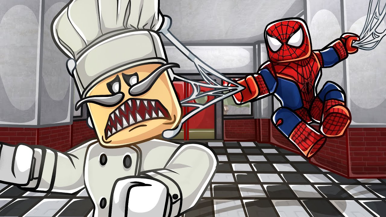 SPIDERMAN vs. PAPA PIZZA... (Roblox) - YouTube