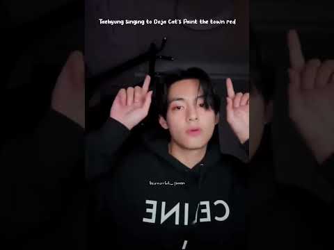 Taehyung Singing Paint The Town Red By Doja Cat Bts Btsarmy Fypシ 