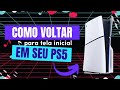 Como voltar para a tela inicial no PS5