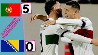Portugal vs Bosnia Herzegovina (5-0) | All Goals & Highlights 2023🔥  Ronaldo(2) | European Qualifier