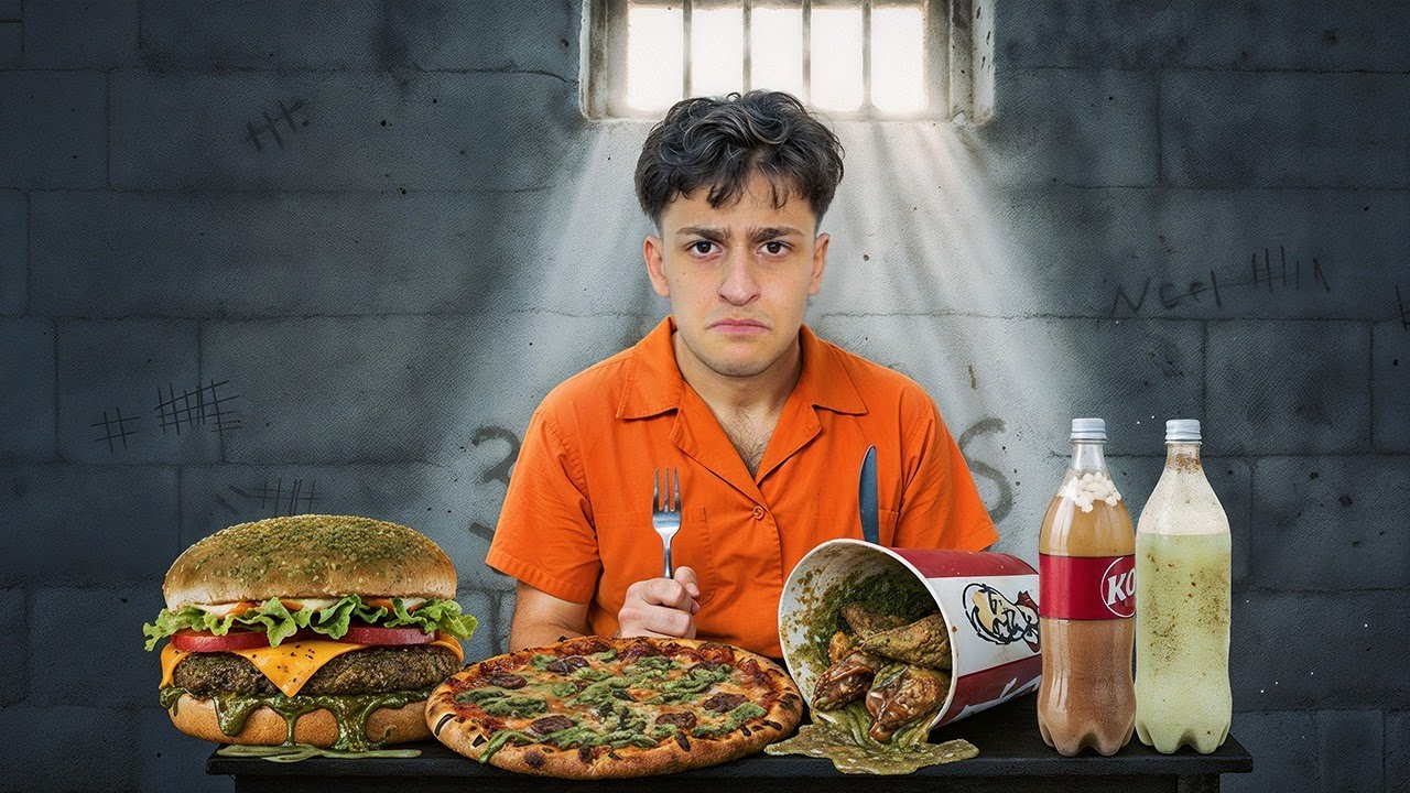 جربت اعيش في السجن واجرب اكل السجن لمدة يوم كامل !!😱
