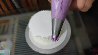 Simple Whiteforest Cake Decoration For Beginners White Forest Cake Design Easy Decoration
