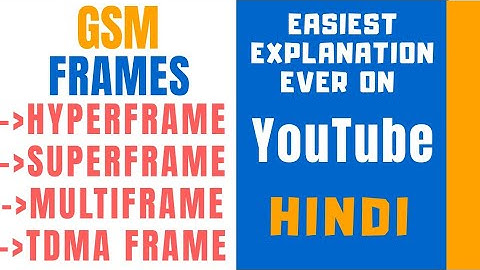 GSM Frames ll HyperFrame l SuperFrame l MultiFrame l TDMA Frame Explained in Hindi