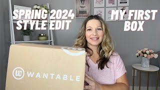 WANTABLE Unboxing & Try On | April 2024 Style Box | My First Box | Spring Style Edit Review & Try on