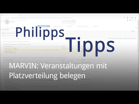 Marvin: Veranstaltungen belegen (Platzverteilung)