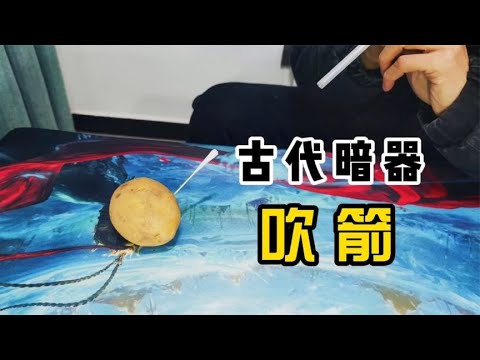 挑战用吸管制作古代暗器吹箭,没想到威力这么大,太刺激了 - YouTube
