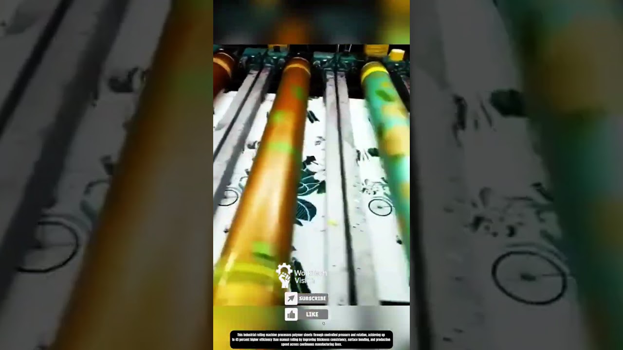 Высокоскоростная печать на упаковочной пленке и выравнивание роликов на производственной линии.