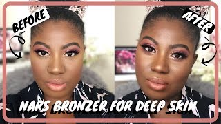 Bronzer for Deep Skin | NARS Sun Wash Diffusing Bronzer in Falaises | Afrodite by Olympia