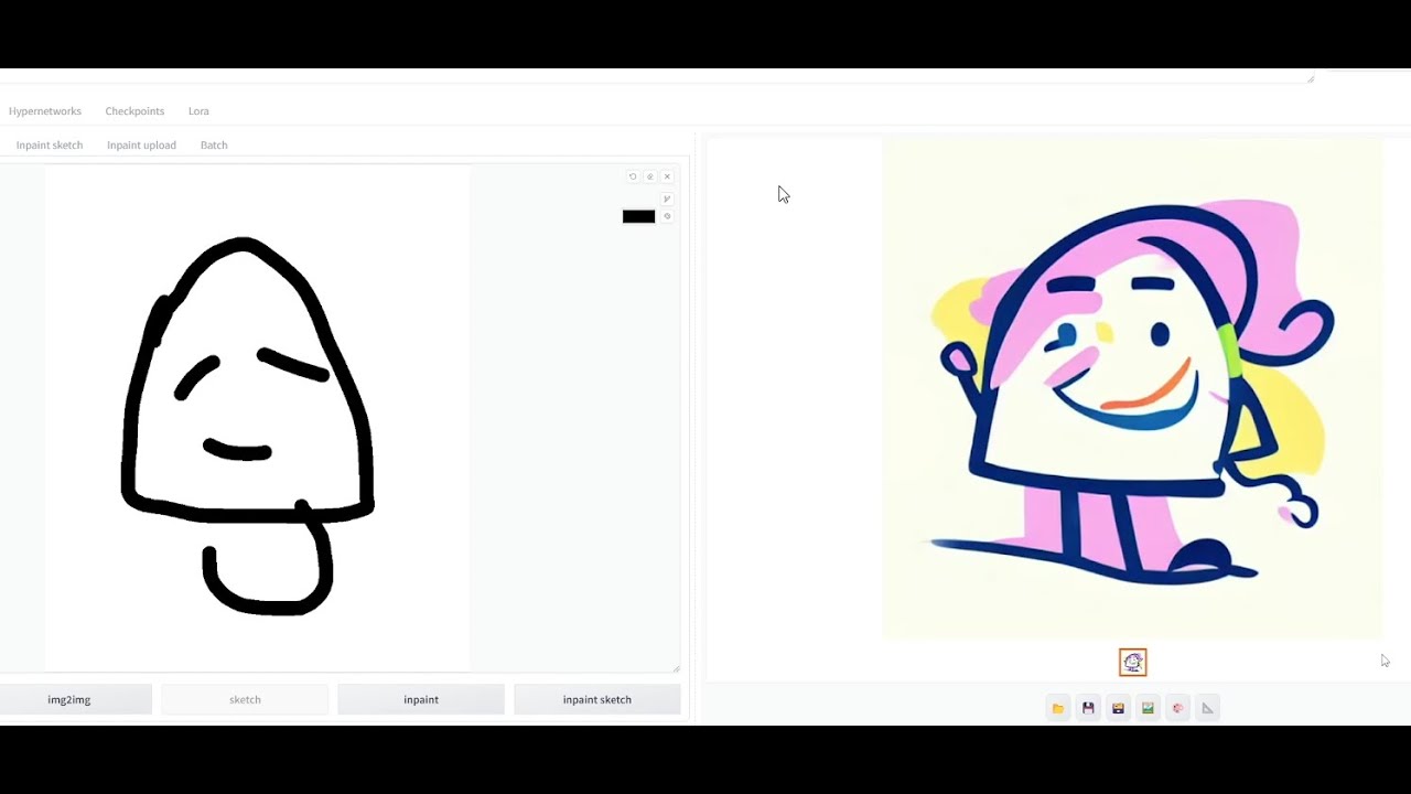 Stable diffusion webui from sketch to image generation - YouTube