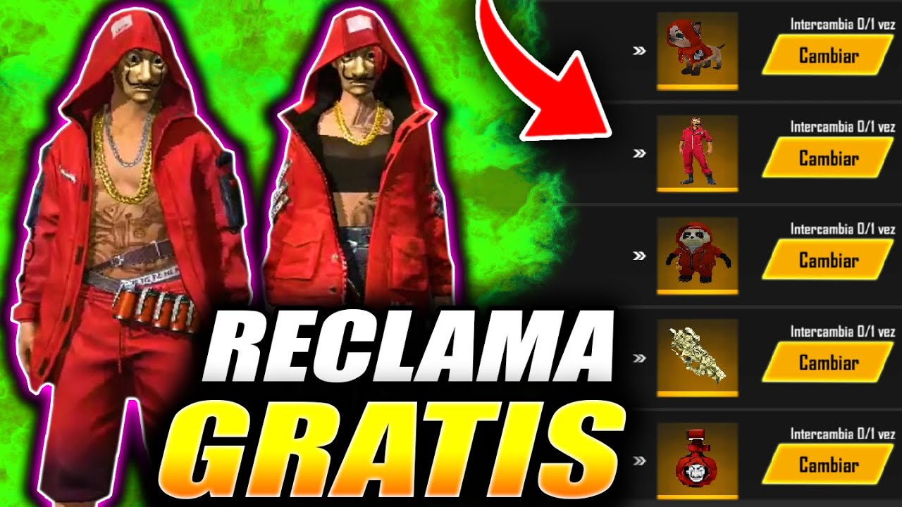 La Casa De Papel Gratis GRATIS! CONSIGUE TODAS las SKINS de la CASA de PAPEL! NUEVO EVENTO y MAS  NOVEDADES FREE FIRE - YouTube