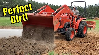 Grading Dirt with a Compact Tractor Front Loader