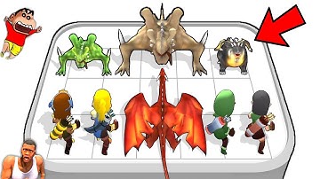 NOOB vs PRO vs HACKER in MERGE DRAGON with SHINCHAN and CHOP FRANKLIN