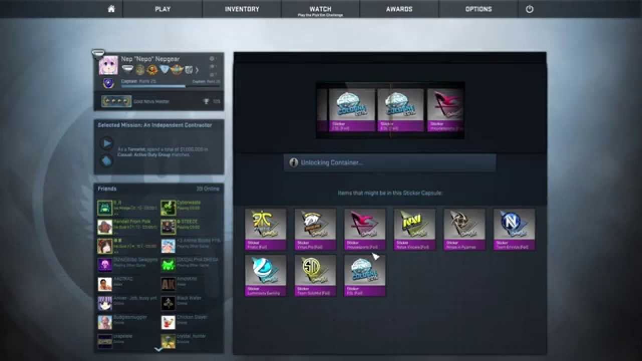 CSGO: Unboxing ESL One Cologne 2015 Legends Foil Capsule - YouTube