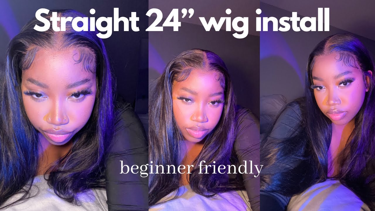 WIG INSTALL QUICK AND EASY | 24 inch Amazon Wig - YouTube