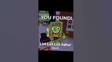 How to find list list list sahur in find the brainrot#roblox