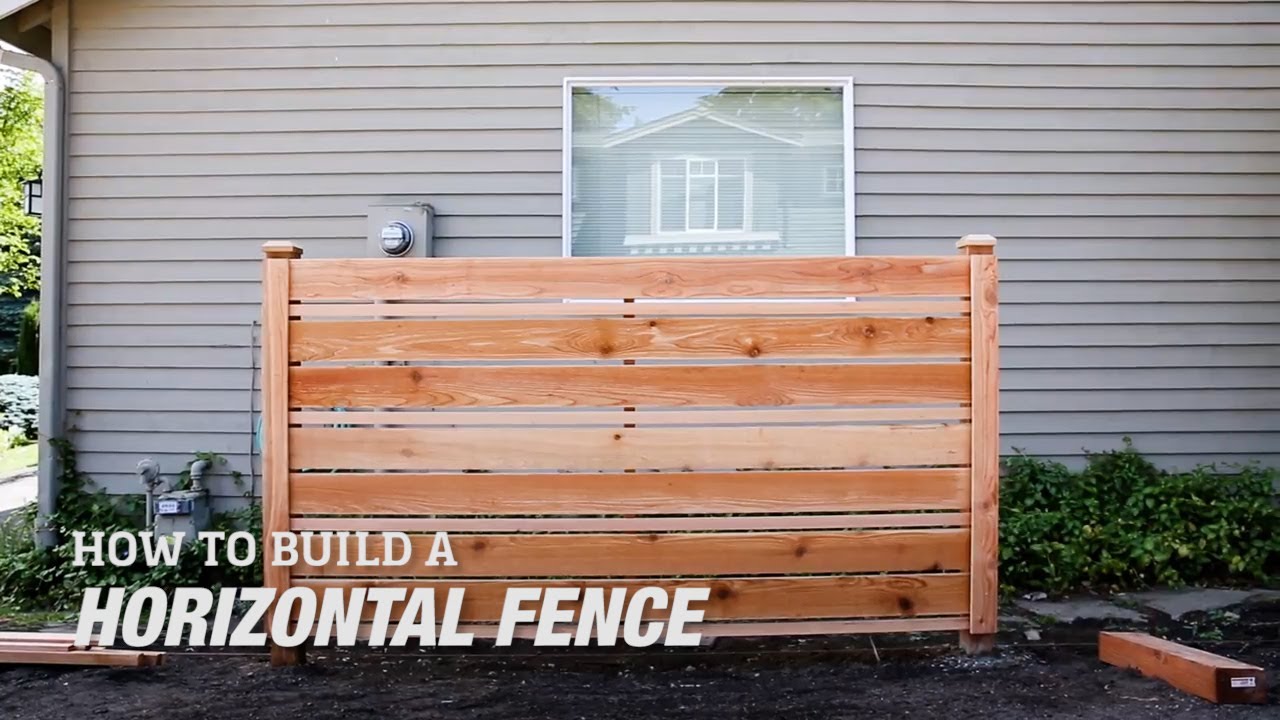 How To Build A Diy Horizontal Fence Youtube,Ikea Small Modern Kitchen Design Ideas