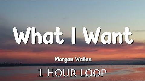 Thumbnail of Morgan Wallen | Feat. Tate McRae - What I Want (Lyrics) - 1 Hour Loop