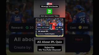 Explore Sports Quiz | All About IPL Quiz Answer | #hichapp #hichquiz #gkquiz #quiz #trivia #facts screenshot 1
