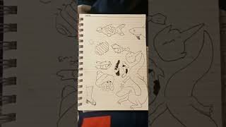 Sea creatures #smallartist #drawing #olm #shrimp