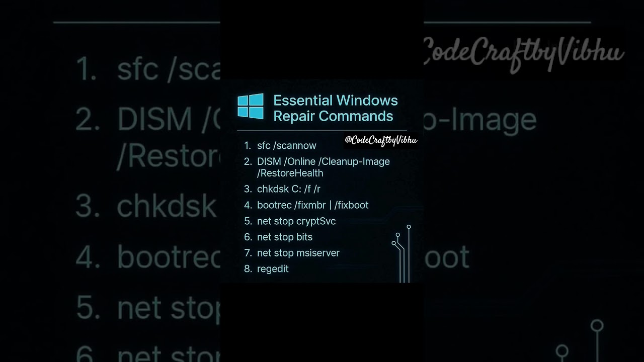 Windows error? 😱These repair commands can SAVE your PC 💻⚡