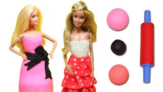 Play Doh Barbie Dress Up | How to Make Art and Craft for Kids, Toddlers | Hooplakidz How To