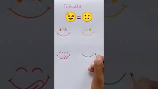 Smile Emojis Drawing Easy 😉🔥 ~ Simple Emoji Pencil colour drawing ~ Emoji #shorts