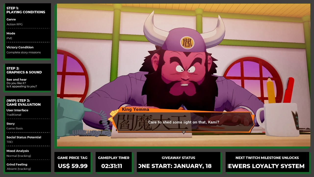 MAIN STORY King Yemma's Job Correct Answers to Questions Walkthrough