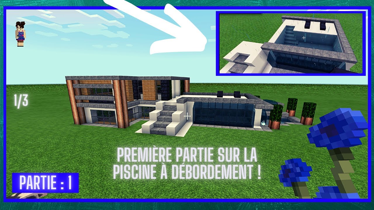 [Tuto-Minecraft] Maison moderne, avec piscine à débordement, style