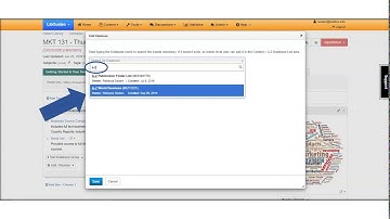 Adding Database Assets to a LibGuide