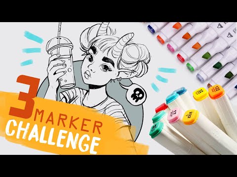 3 MARKER CHALLENGE ✍️ 3 МАРКЕРА ЧЕЛЛЕНДЖ
