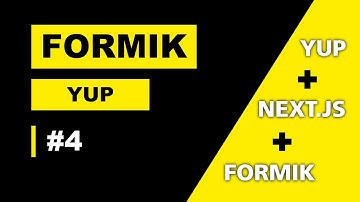 FORMIK TUTORIAL #4 VALIDATION USING YUP #formvalidation #formik