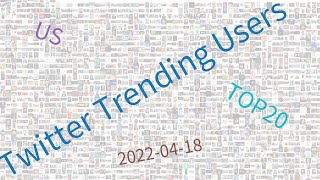 Trending Users On Twitter, Us, Week Of 04-18-2022