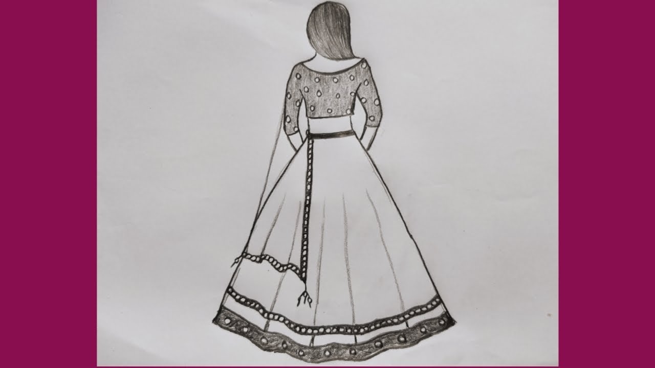 Beutiful Backside Girl Drawing/Girl Drawing Easy/Sketch/Girl Drawing 