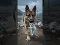 🐕 Hero Dog Carries Tiny Kitten to Safety! #dogrescuecat #shortsfeed