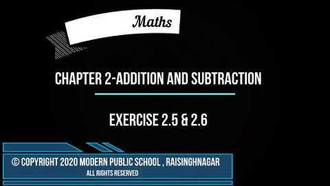 Class 4| Maths| Chapter 2| Exercise 2.5 & 2.6