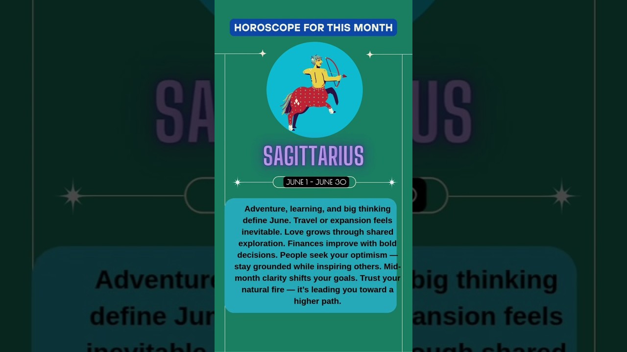 ♐ Sagittarius June 2025 – Adventure Begins Within 🌍  Monthly Horoscope 