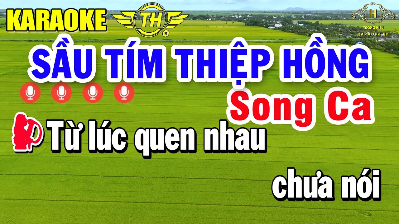 Sầu Tím Thiệp Hồng karaoke Song Ca Nhạc Sống Siêu Hay | Trọng Hiếu