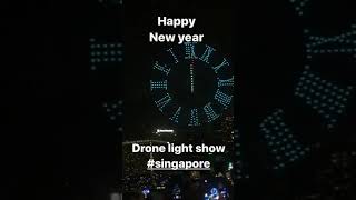 Marina Bay Count Down Clock Drone Show New Year 2020 Singapore