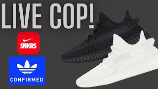 LIVE COP: YEEZY 350 V2 'BONE' & 'ONYX' ! RAFFLES FOR OFFWHITE AIR FORCE 1 MIDS |