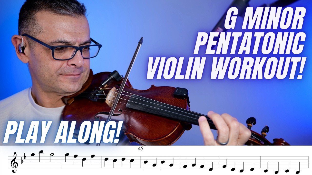 Violin Workout! G Minor Pentatonic Scale Play Along