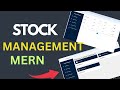 MERN Stack Stock Management Admin Dashboard Using Mongodb