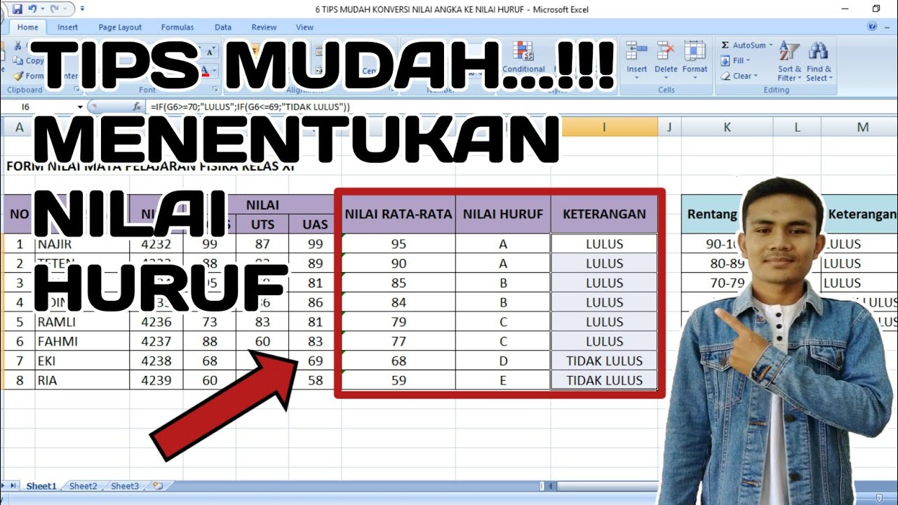 Menentukan Predikat Nilai di Excel: Panduan Praktis untuk Pemula Menentukan Predikat Nilai di Excel: Panduan Praktis untuk Pemula